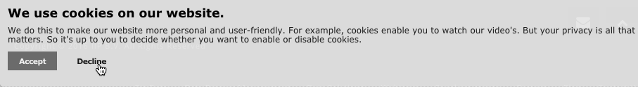 Отключить файлы cookie