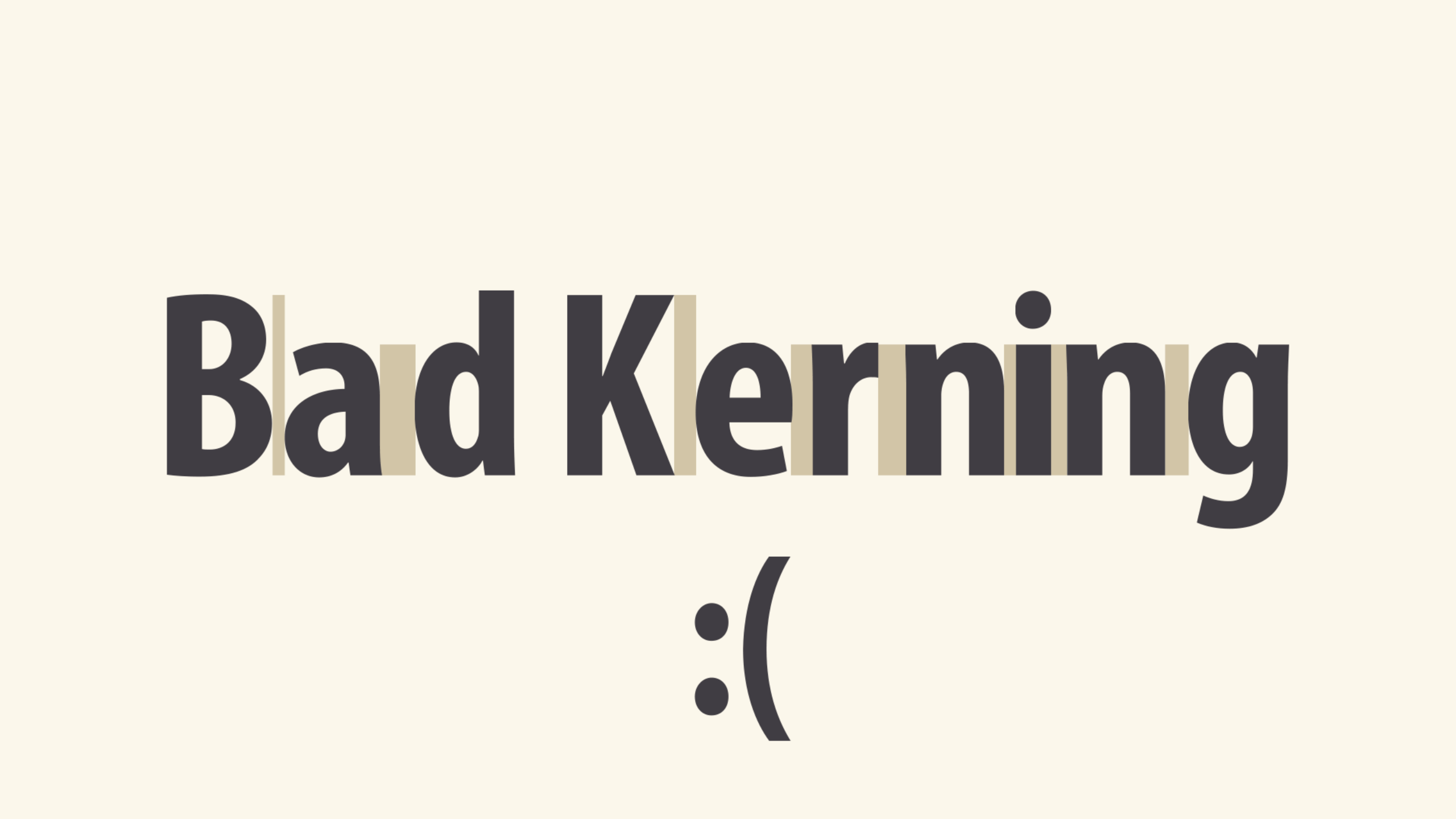 example of bad font kerning
