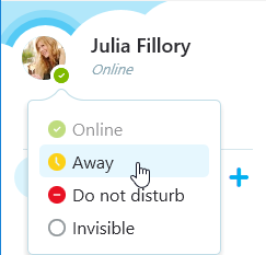 changing your skype status