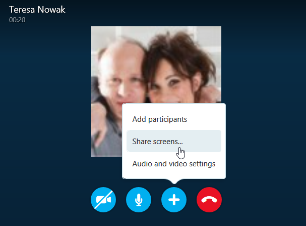 skype screenshare tablet