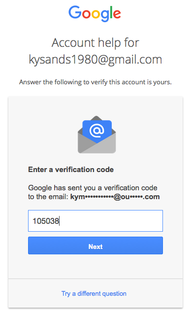 typing a 6-digit verification code