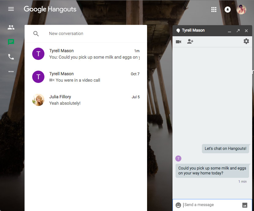 how to send sms with hangouts on mac