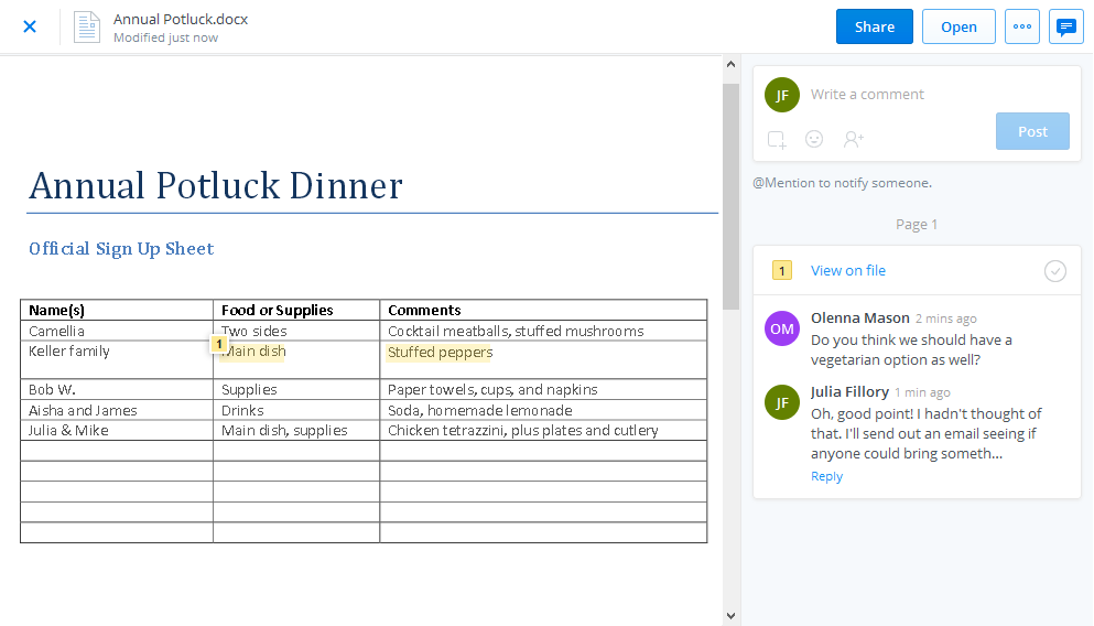 Dropbox: Sharing Files