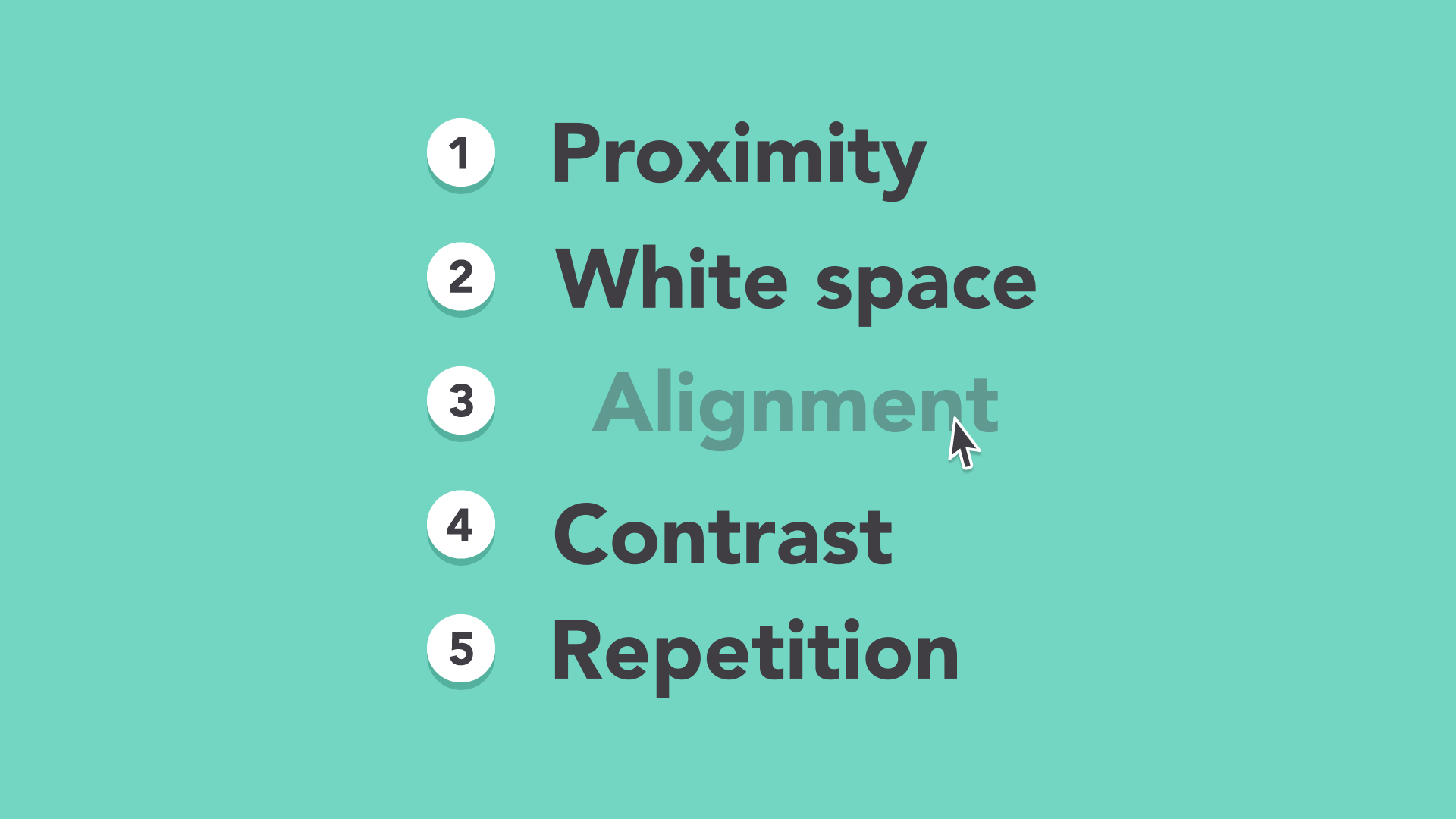 What are the 6 principles of layout and composition?