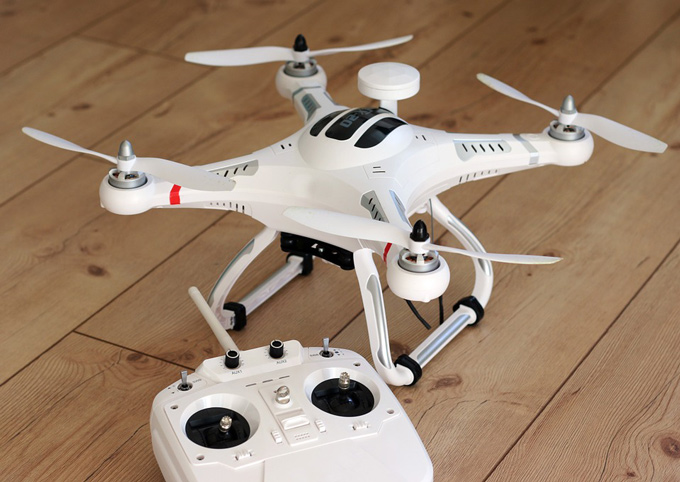 Photo of a quadcopter drone