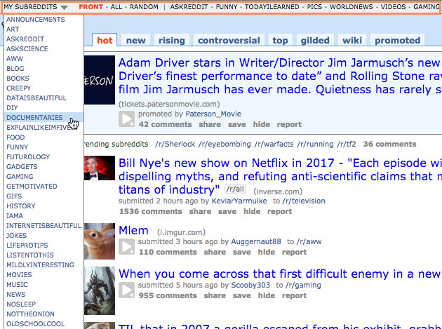 Reporting on Reddit, the 'front page of the internet'