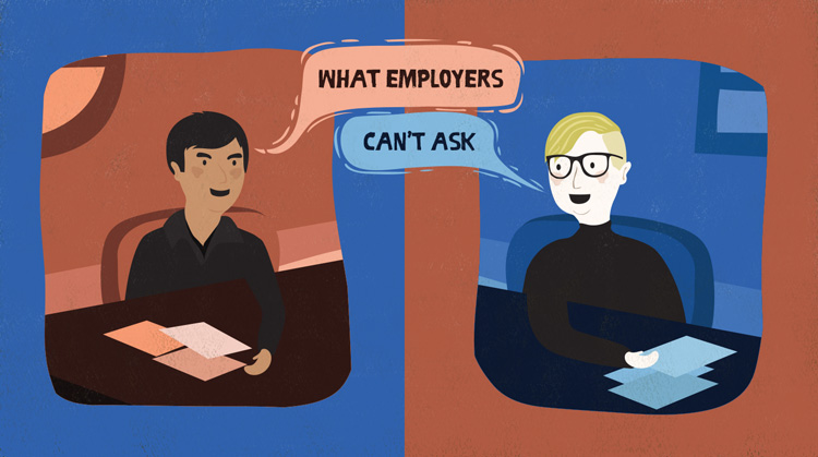 what employers can't ask illustration