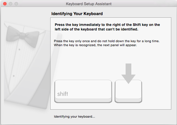 Keyboard Setup Assistant dialog box