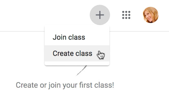 Selecting Create class