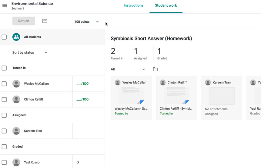 Google Classroom Grading And Leaving Feedback