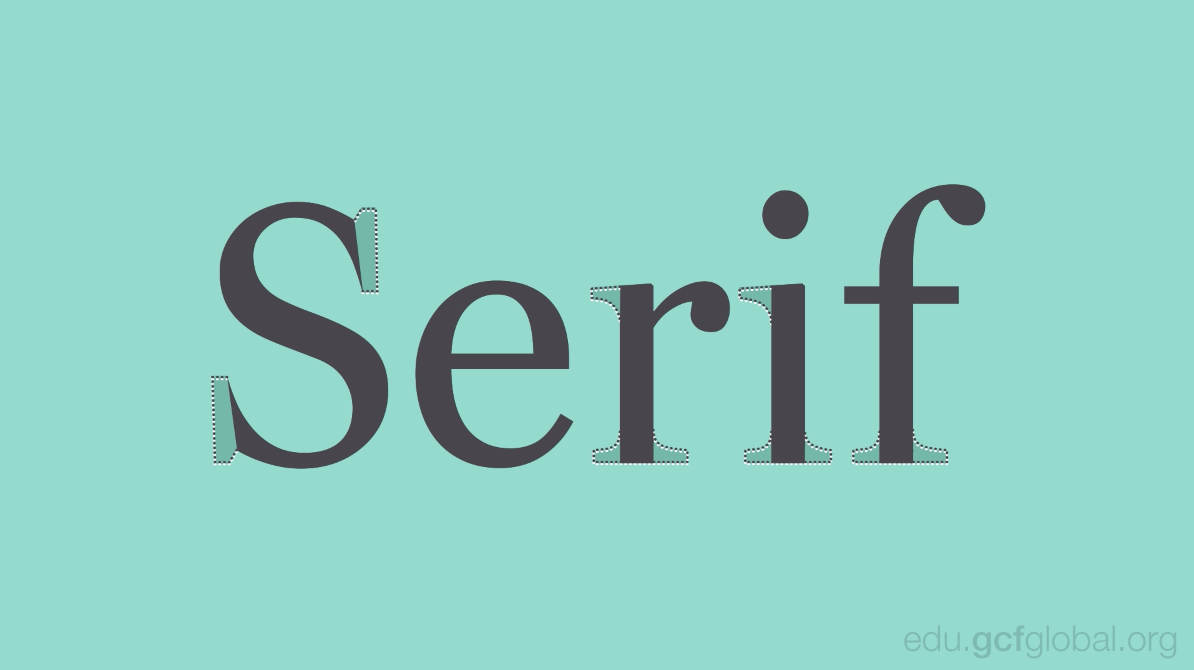 Imagen ejemplo de serif o serifas.