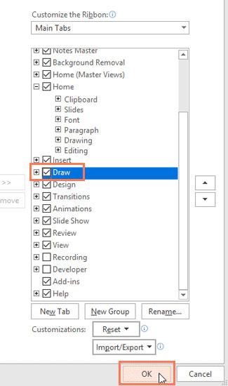 Word Using The Draw Tab