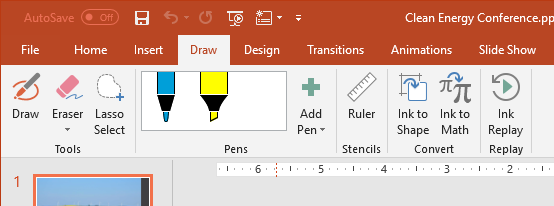 powerpoint ribbon tabs