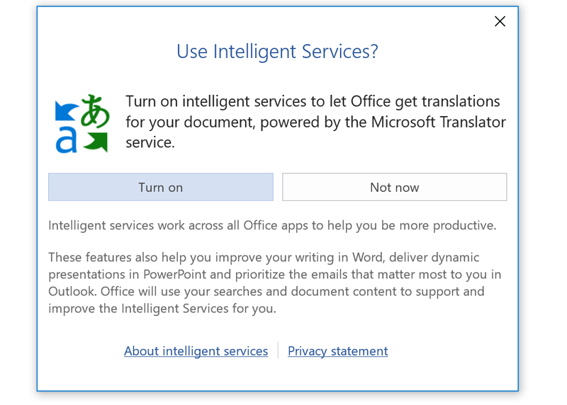 Word: Office Intelligent Services