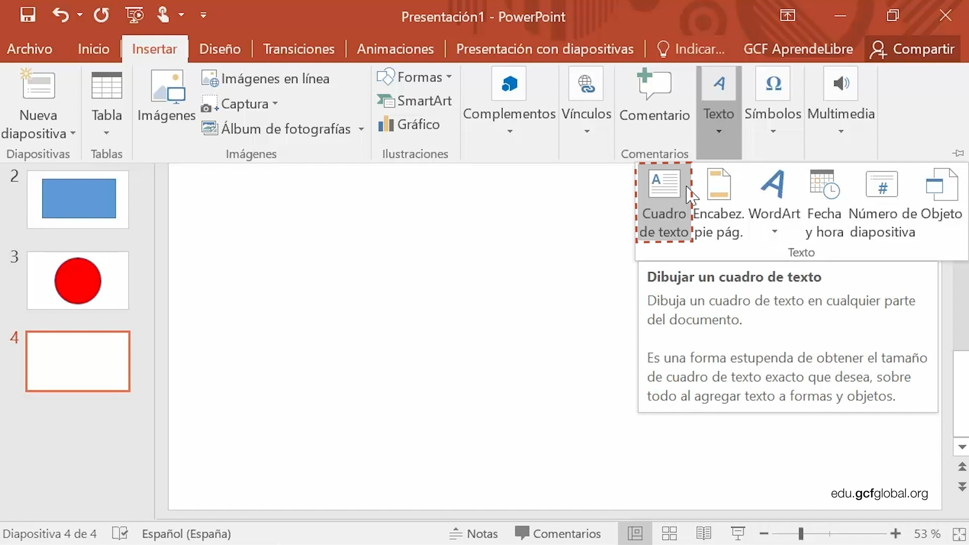 Como Poner Un Cuadro De Texto En Powerpoint