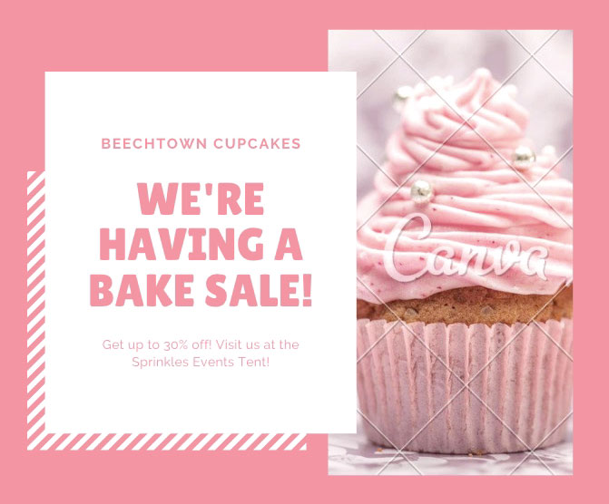 Screenshot of Canva cupcake template