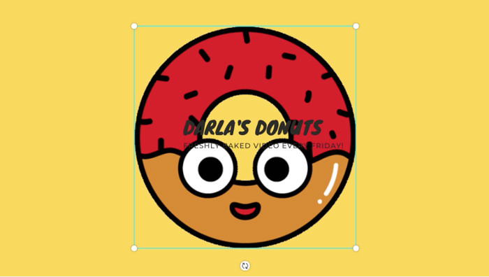 screenshot of donut with resizing