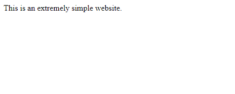 Screenshot of a simple website