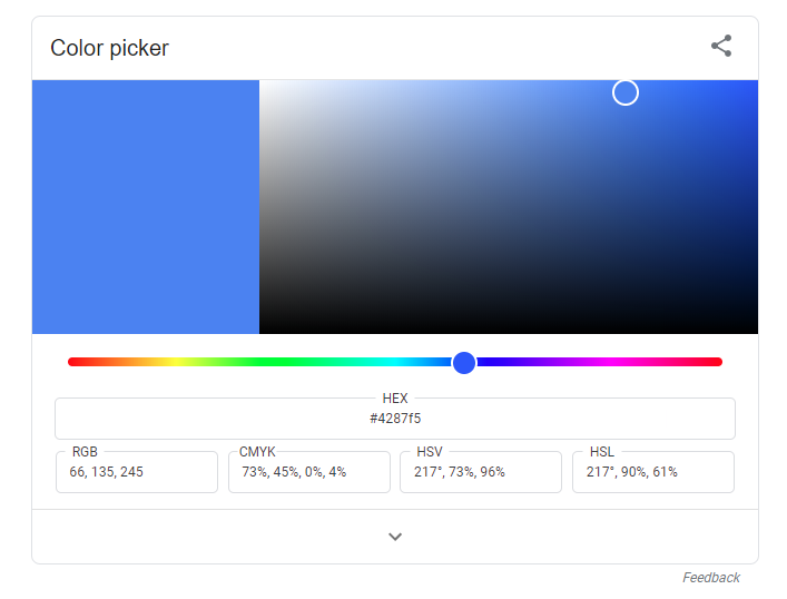 Google's color picker