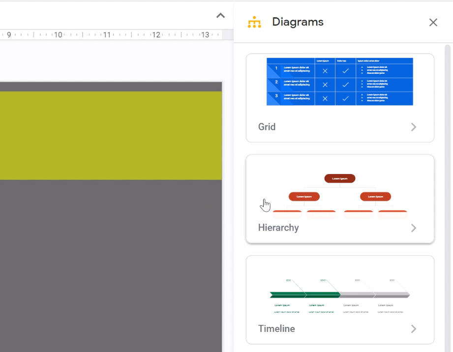 clicking hierarchy