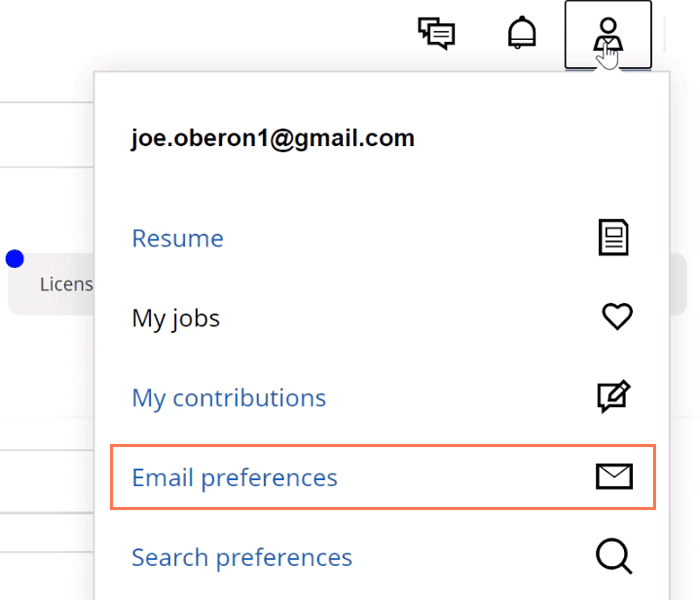 email preferences