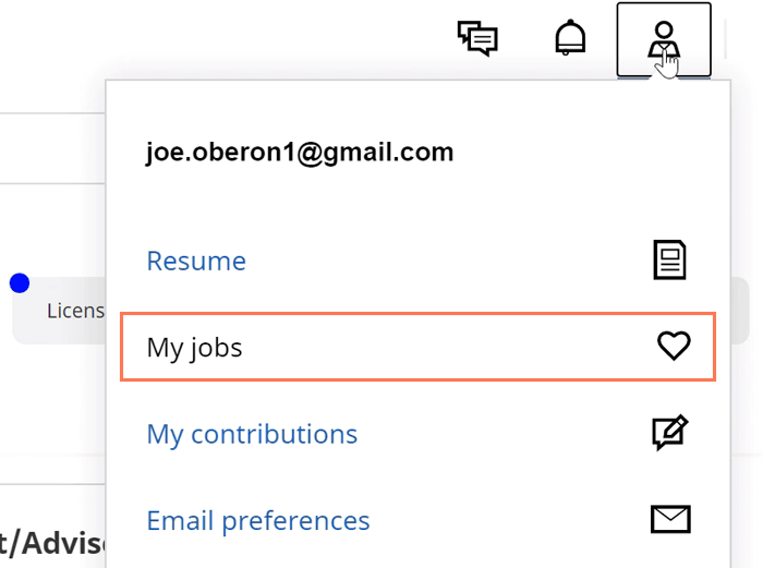 my jobs menu