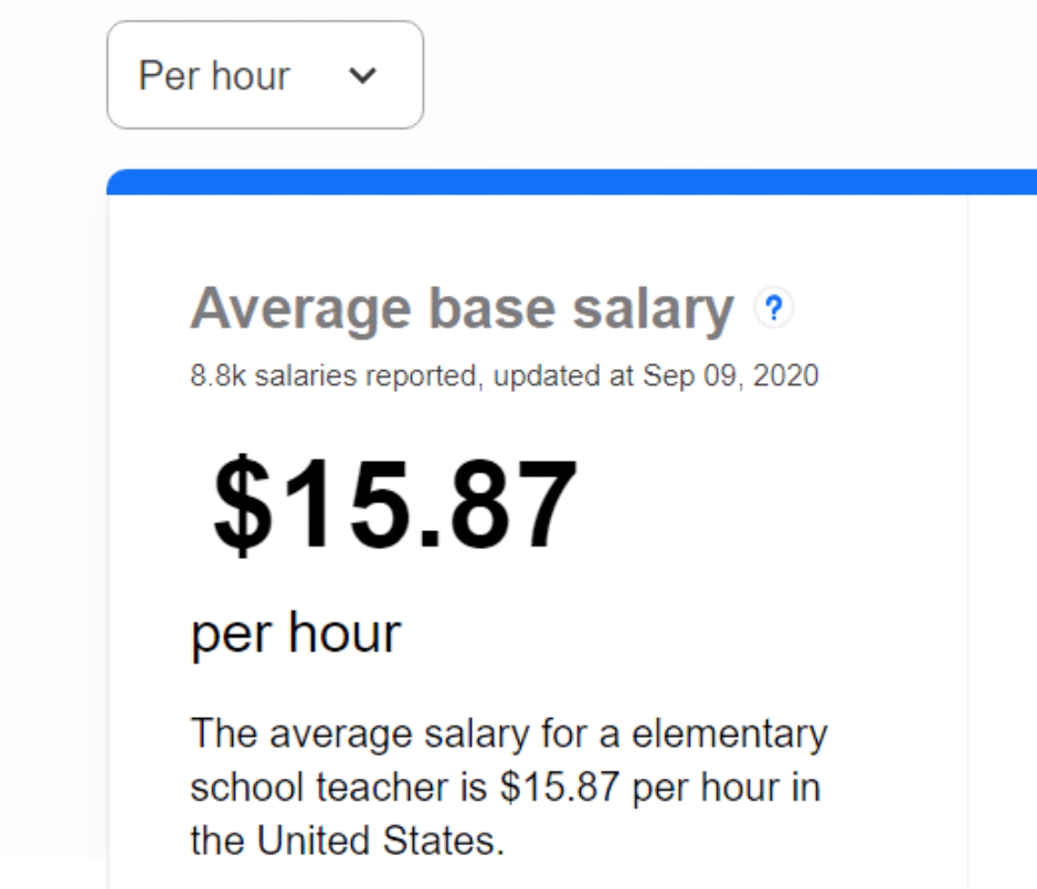 hourly teacher pay