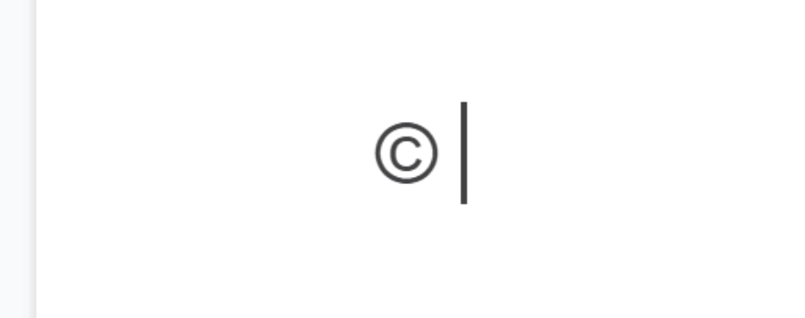 copyright symbol