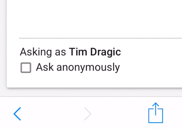 ask anonymously