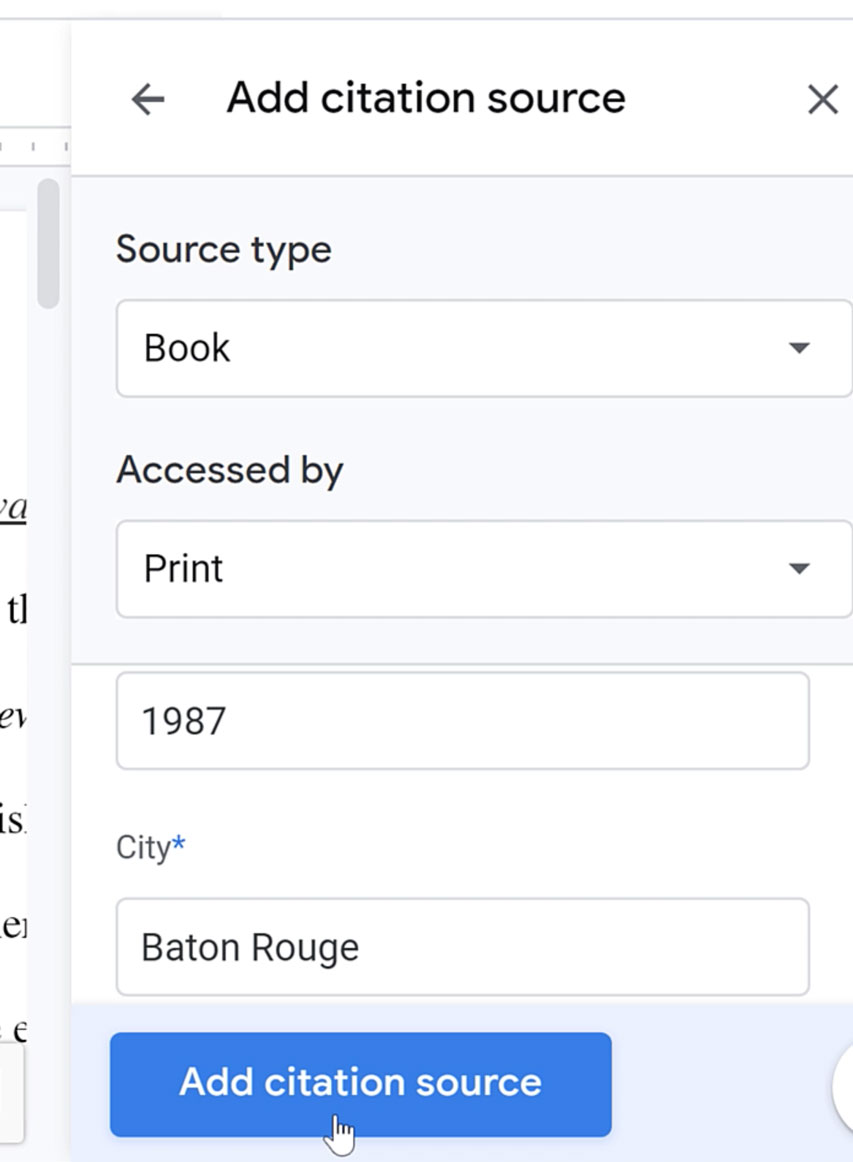 adding citation source