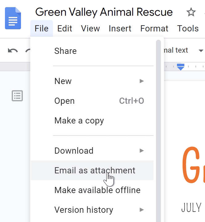 Share a Google Doc with a Non-Google User