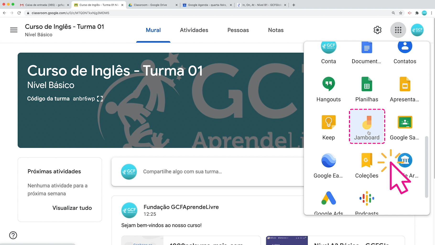 Google Sala de Aula para Alunos: Como usar a agenda do Google