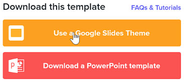 selecting use a google slides theme