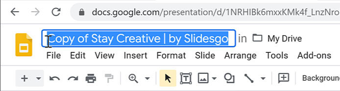 renaming the slides presentation
