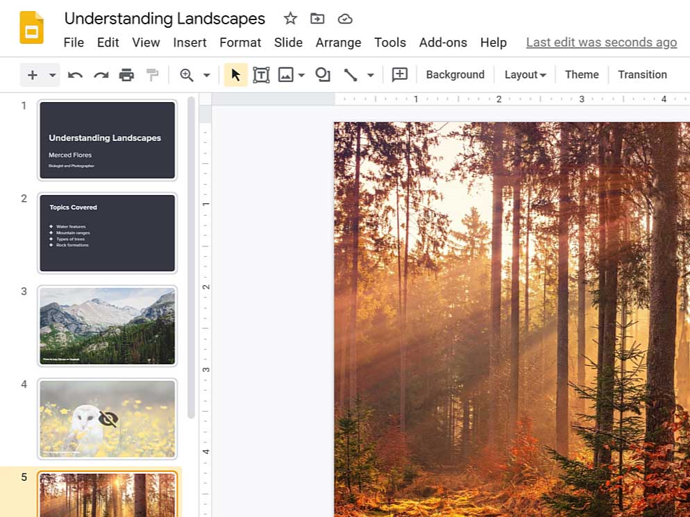 Google Slides: Skipping Slides