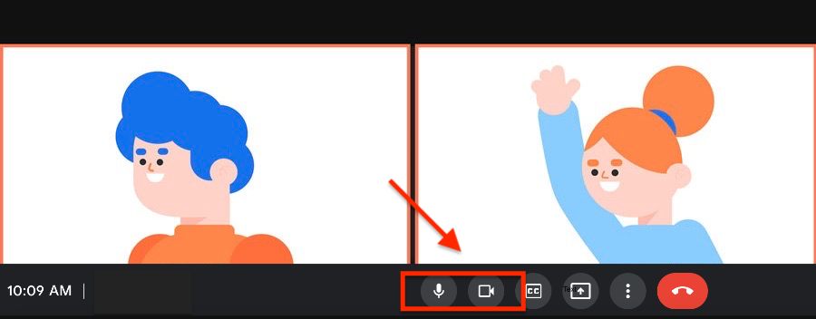 google meet video tiles overlay