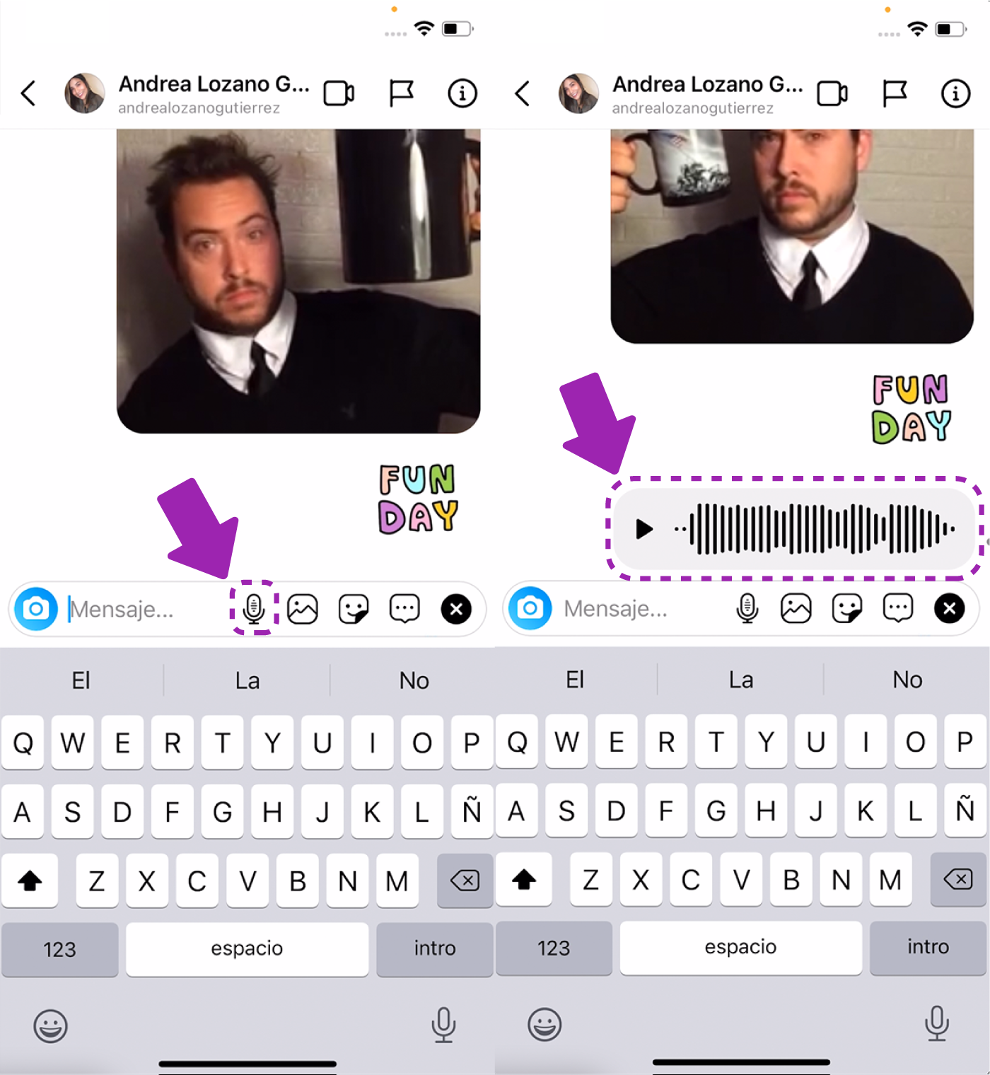 Cómo enviar notas de voz por el DM de Instagram