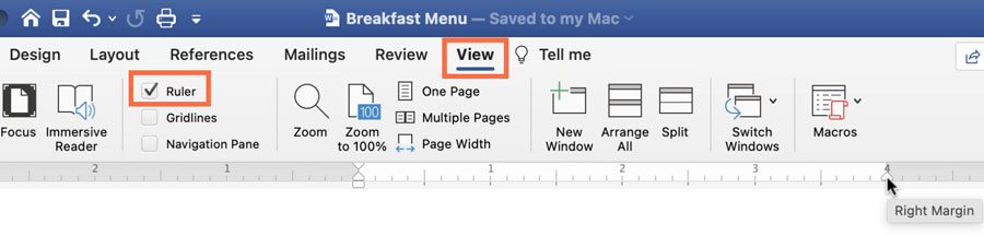 different margins on different pages word mac