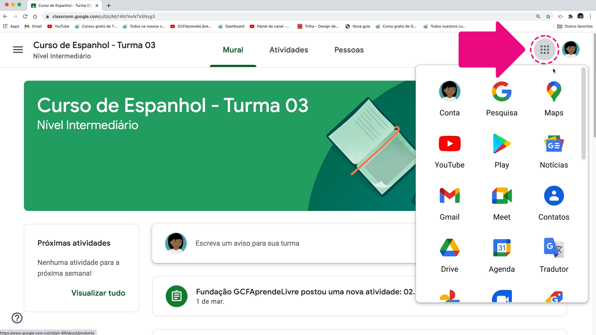 Google Sala de Aula para Alunos: Como usar a agenda do Google