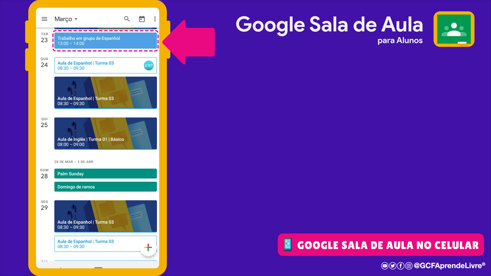 Google Sala de Aula para Alunos: Como usar a agenda do Google