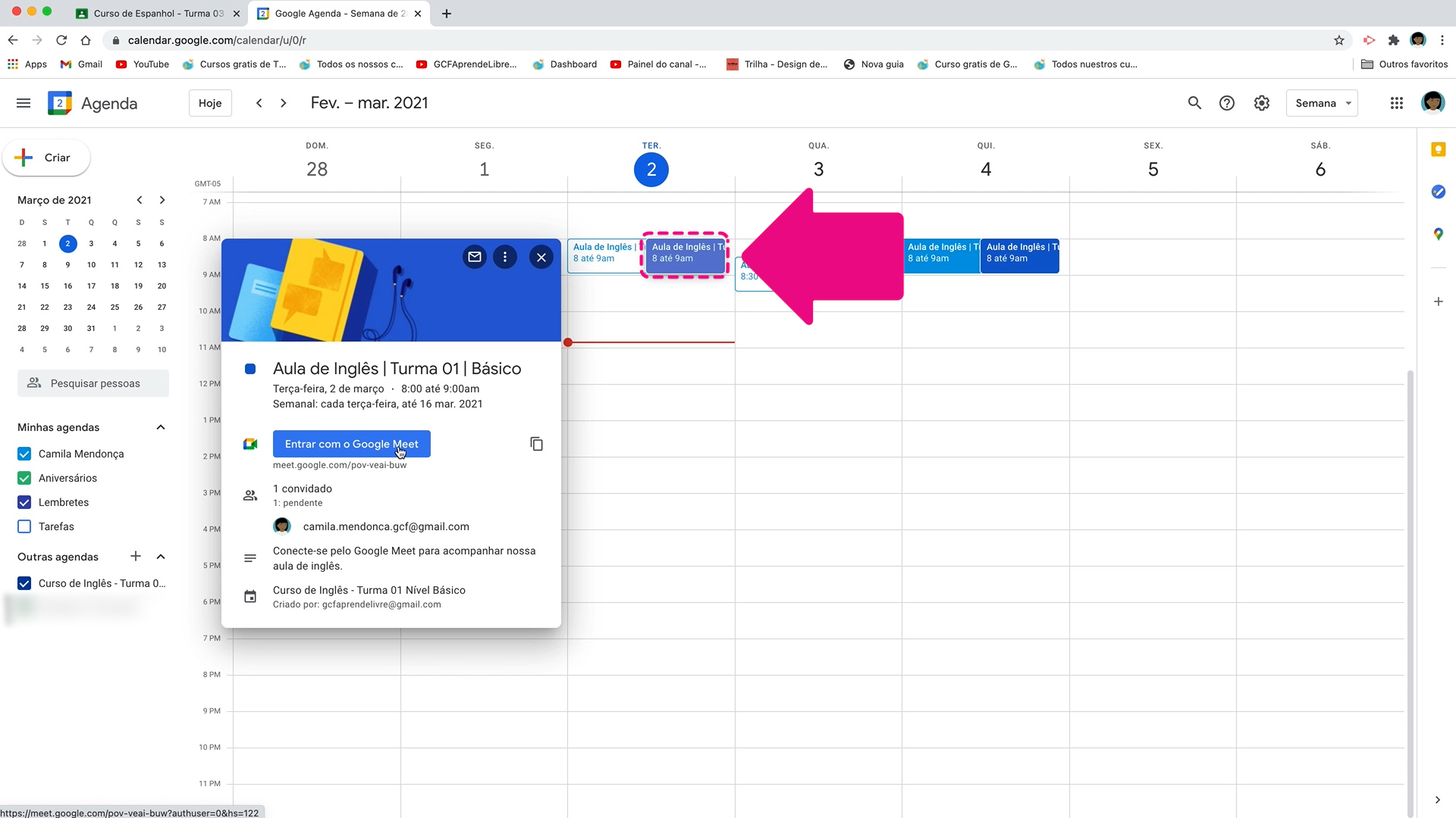 Google Sala de Aula para Alunos: Como usar a agenda do Google