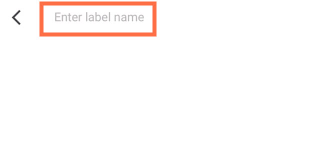 entering a label name
