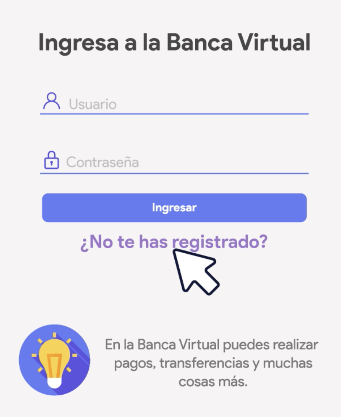 Cómo registrarse en la banca virtual