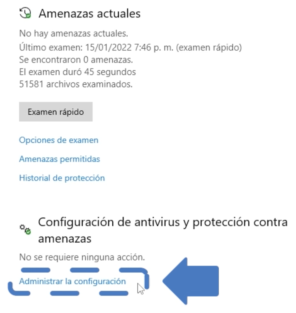 Activar y desactivar antivirus en Windows 10