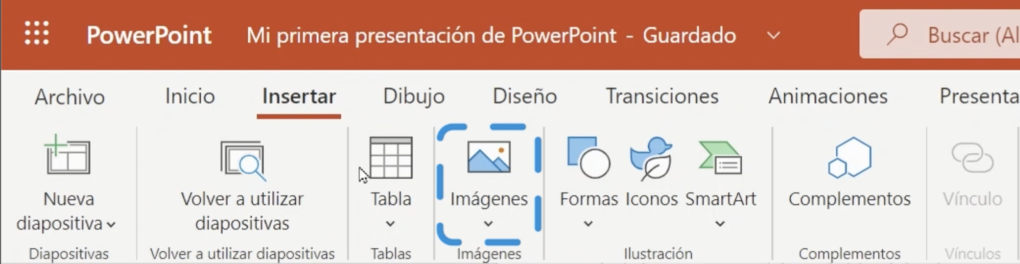 Insertar imágenes en PowerPoint 365