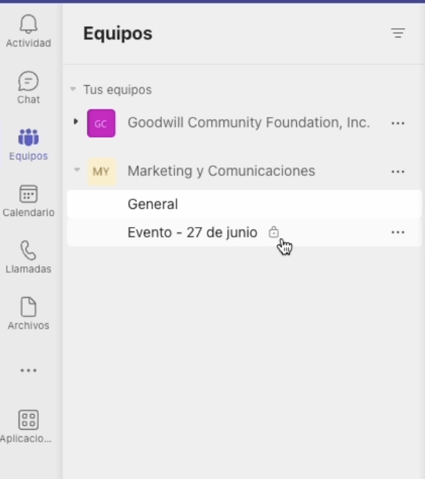 Diferencia entre canales, grupos y equipos en Microsoft Teams