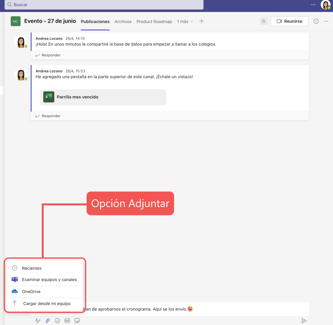 Cómo subir y compartir archivos en Microsoft Teams