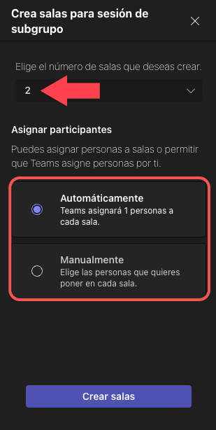 Cómo crear salas en las videollamadas de Teams