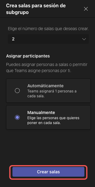 Cómo crear salas en Microsoft Teams