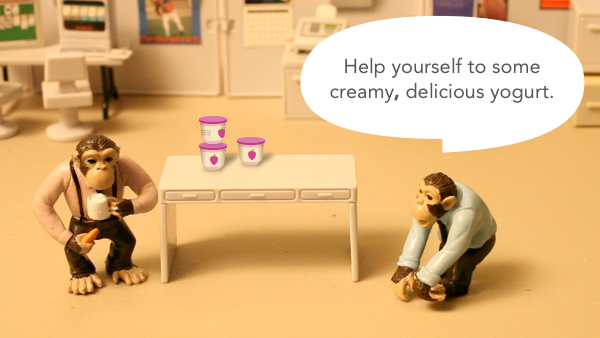 Help yourself to some creamy, delicious yogurt.